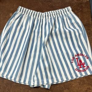 Los Angeles Dodgers Striped embroidered Shorts